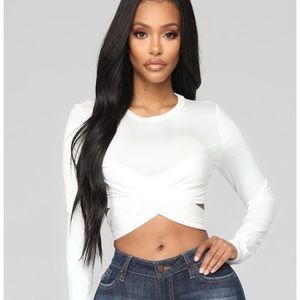Fashion nova wrap around top